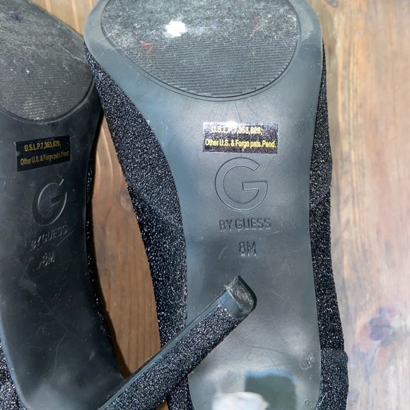 Sparkly peep toe GUESS heeled boots - Picture 4 of 4
